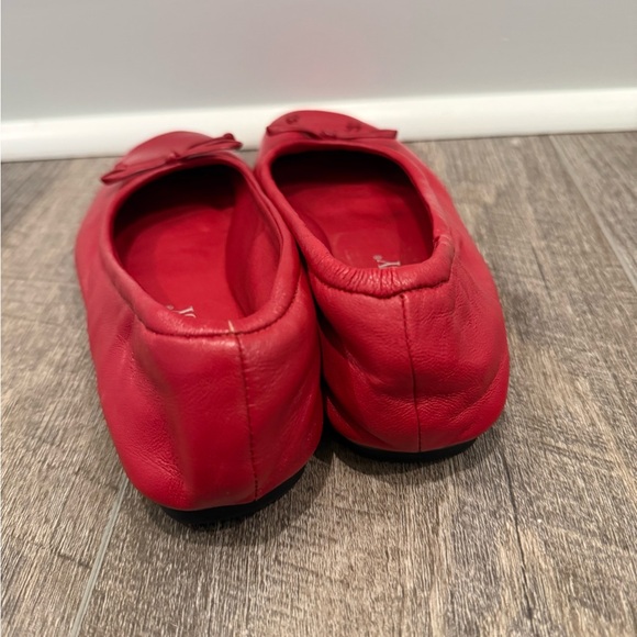 Sam & Libby Red Leather Ballet Flats - Picture 5 of 8